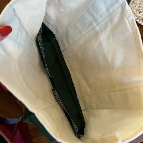New With Tags! Trader Joe's Mini Canvas Tote Bag in Green - Picture 4 of 4